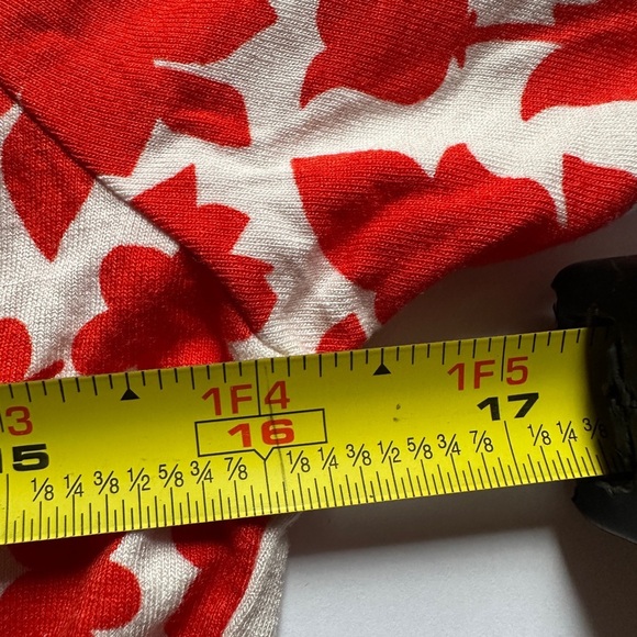 Boden Fixed Wrap Jersey Dress Floral Botanical Print Red and  White - Size 10R - Picture 4 of 8